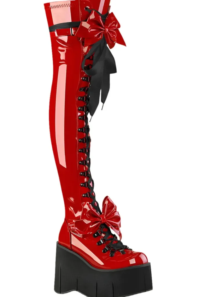 DemoniaCult KERA 303 Red Boots