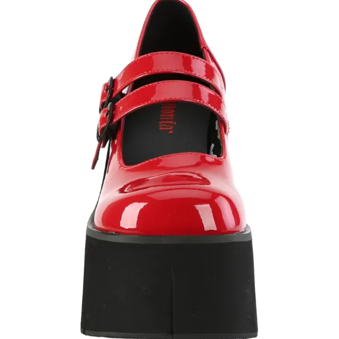DemoniaCult Kera 08 Red Shoes (UK3, 6)