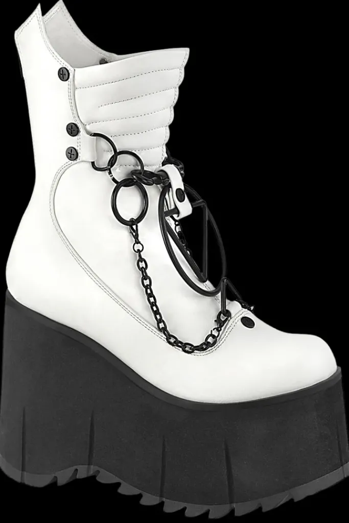 DemoniaCult KERA 130 White Boots