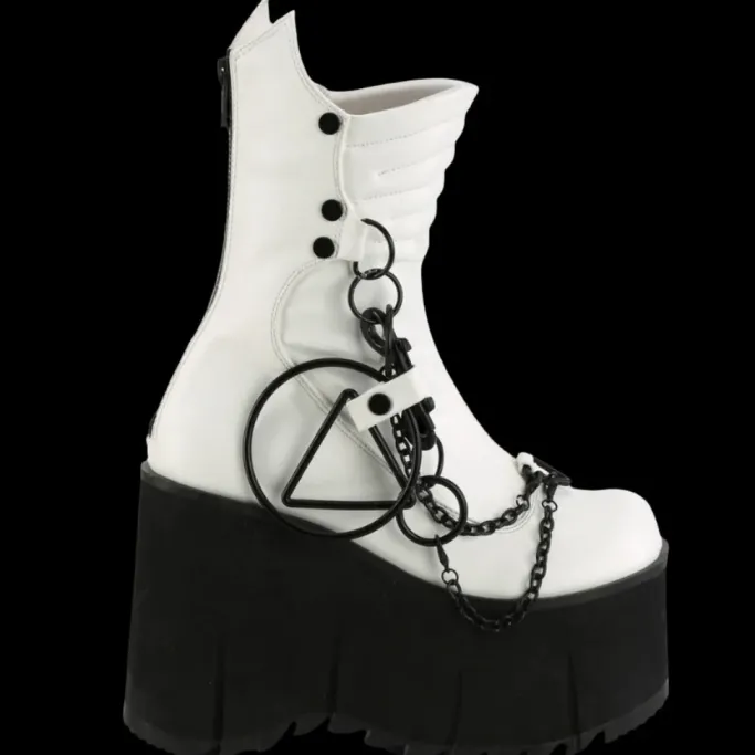 DemoniaCult KERA 130 White Boots