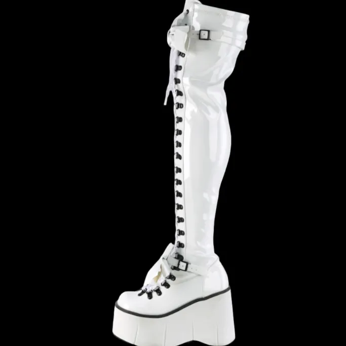 DemoniaCult KERA 303 White Boots