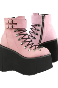 DemoniaCult KERA-21 Boots Pink