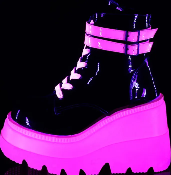 DemoniaCult Shaker 52 Boots Neon Pink
