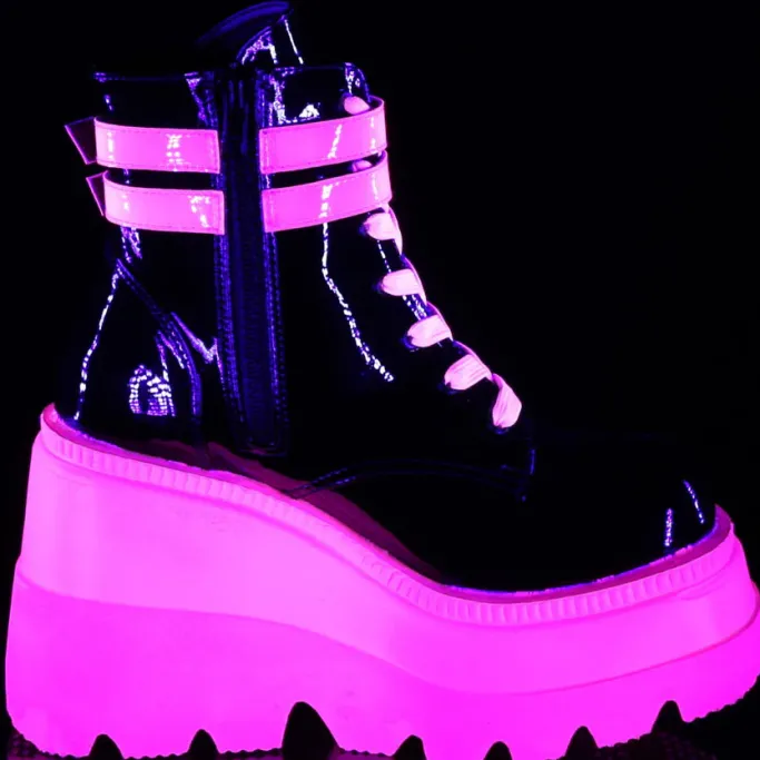DemoniaCult Shaker 52 Boots Neon Pink