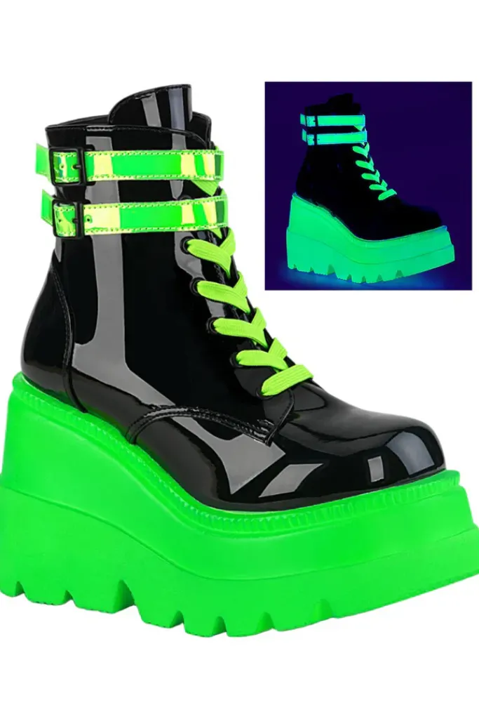 DemoniaCult Shaker 52 Boots Neon Green