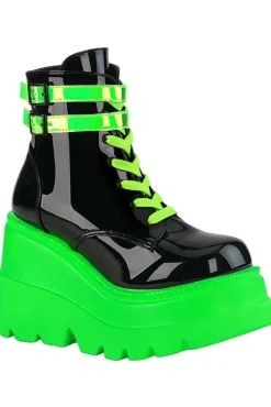 DemoniaCult Shaker 52 Boots Neon Green