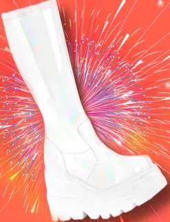 DemoniaCult Shaker 65 Boots White
