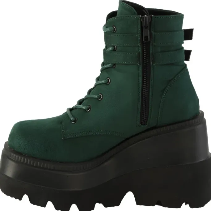 DemoniaCult Shaker 52 Emerald Suede Boots