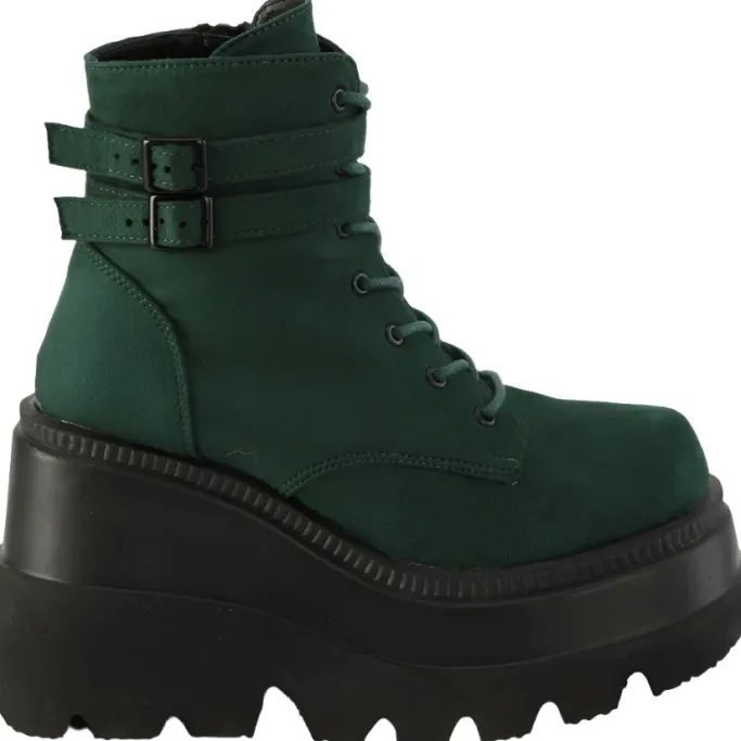DemoniaCult Shaker 52 Emerald Suede Boots