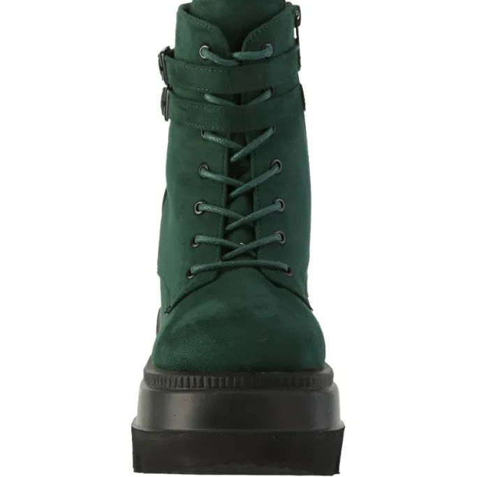 DemoniaCult Shaker 52 Emerald Suede Boots