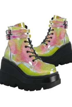 DemoniaCult SHAKER-52 Boots Pink
