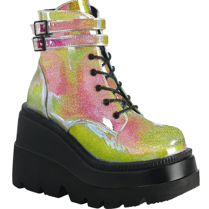 DemoniaCult SHAKER-52 Boots Pink