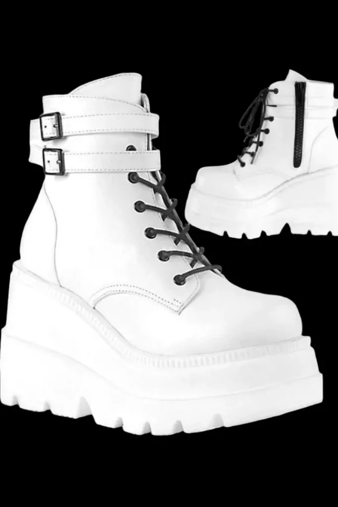 DemoniaCult SHAKER-52 Boots White