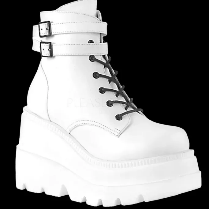 DemoniaCult SHAKER-52 Boots White