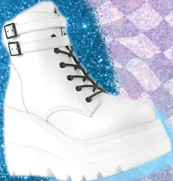 DemoniaCult SHAKER-52 Boots White