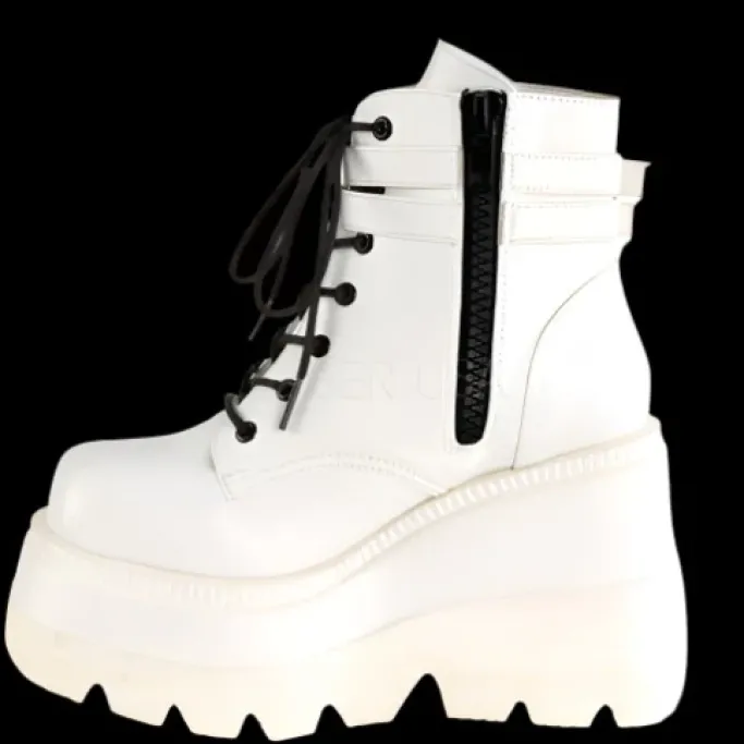 DemoniaCult SHAKER-52 Boots White