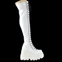DemoniaCult SHAKER-374 White Boots