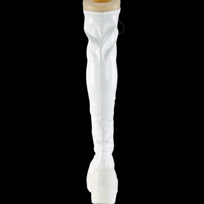 DemoniaCult SHAKER-374 White Boots