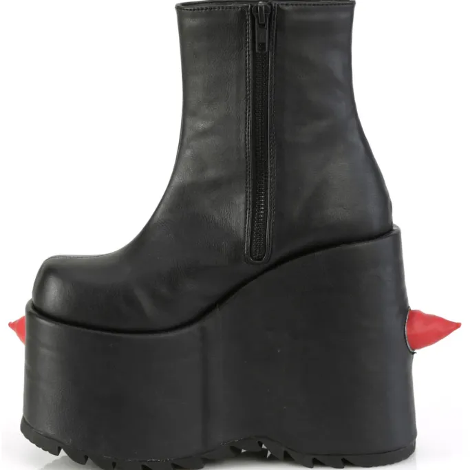 DemoniaCult SLAY 77 Black Red Boots