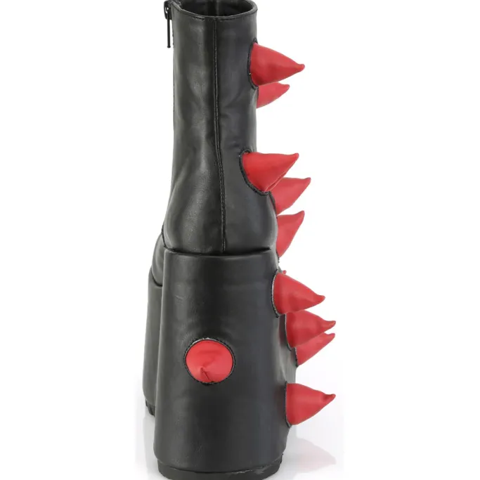DemoniaCult SLAY 77 Black Red Boots