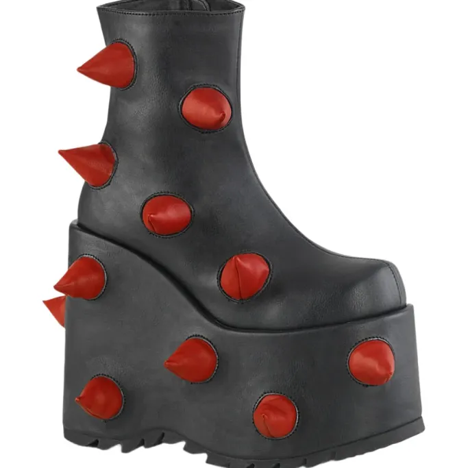 DemoniaCult SLAY 77 Black Red Boots