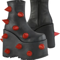 DemoniaCult SLAY 77 Black Red Boots