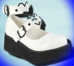 DemoniaCult SPRITE 02 White Shoes