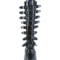 DemoniaCult SWING 815 Black Holographic Boots