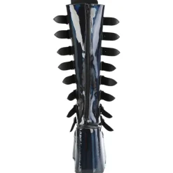 DemoniaCult SWING 815 Black Holographic Boots