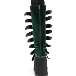 DemoniaCult SWING 815 Emerald Velvet Boots