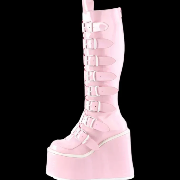 DemoniaCult SWING 815 Pink Holographic Boots