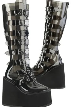 DemoniaCult SWING 815C Black Transparent Boots