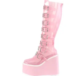 DemoniaCult SWING 815C Pink Transparent Boots