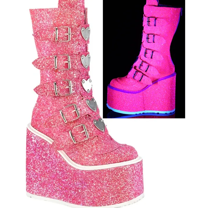 DemoniaCult SWING 230G Boots Pink