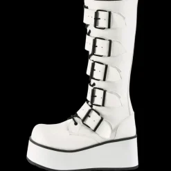 DemoniaCult TRASHVILLE 518 Boots White