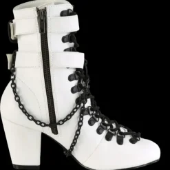 DemoniaCult VIVIKA 128 White Boots