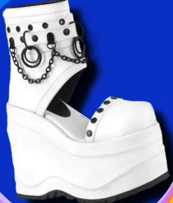 DemoniaCult WAVE 22 White Boots