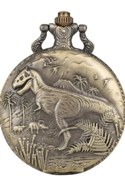 Pocketwatches Dinosaur Steampunk Pocket Watch on Necklace Chain