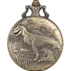 Pocketwatches Dinosaur Steampunk Pocket Watch on Necklace Chain