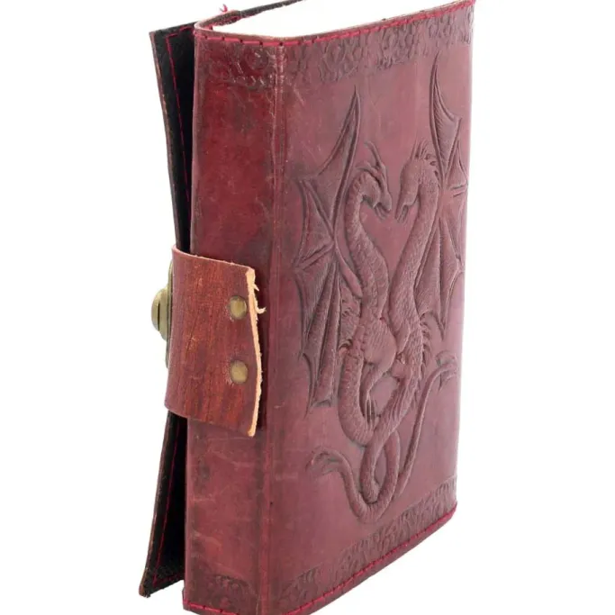 Nemesis Now Double Dragon Leather Embossed Journal and Lock