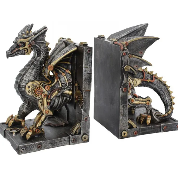 Nemesis Now Dracus Machina Bookends Steampunk Dragon 27cm
