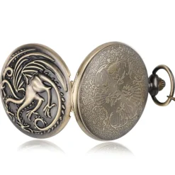 Pocketwatches Dragon Steampunk Pocket Watch on Necklace Chain