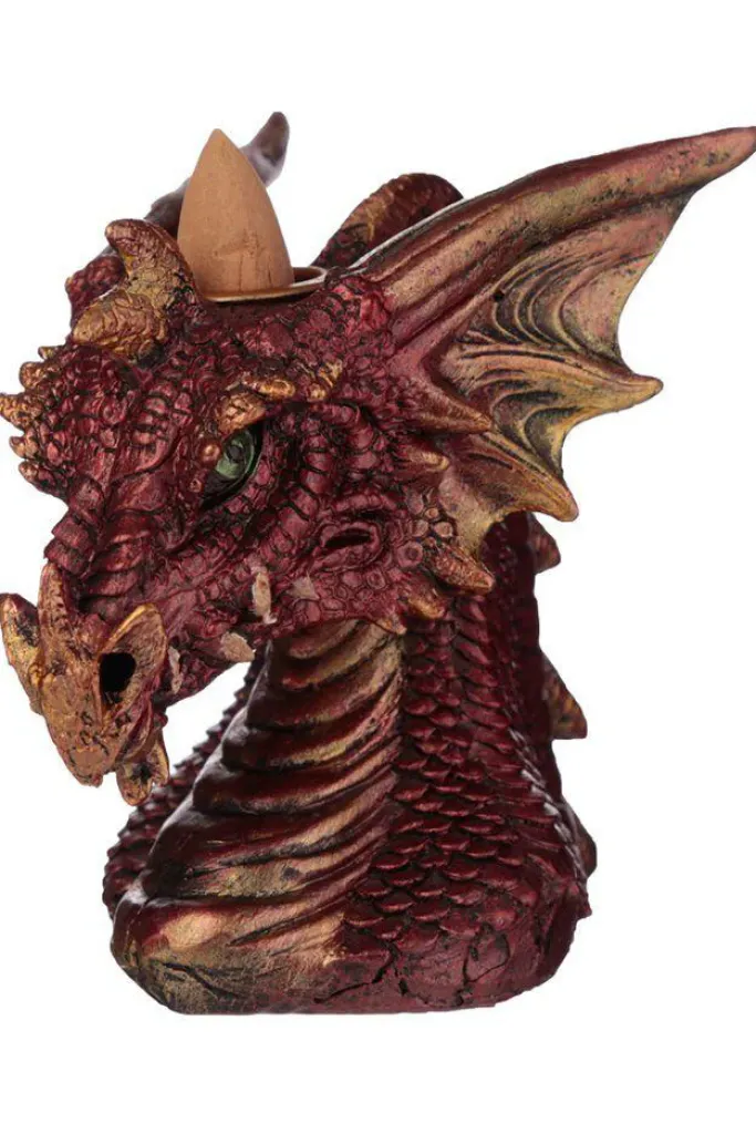 Puckator Dragons Head Backflow Incense Burner Red