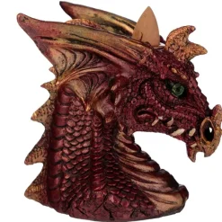Puckator Dragons Head Backflow Incense Burner Red