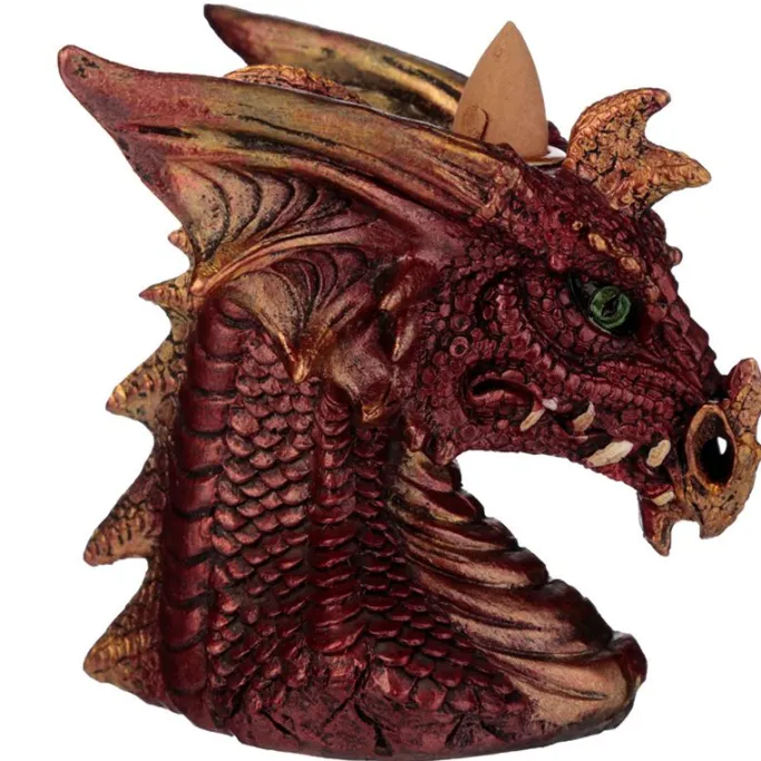Puckator Dragons Head Backflow Incense Burner Red