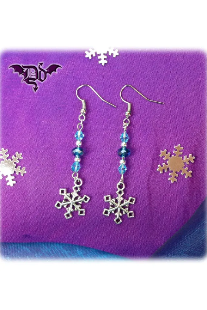 Dragophelion Designs Winter Frost Snowflake Earrings