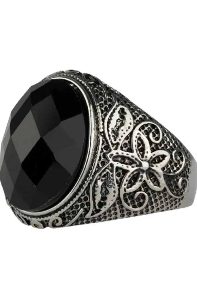 Echt etNox Black Flower Ring