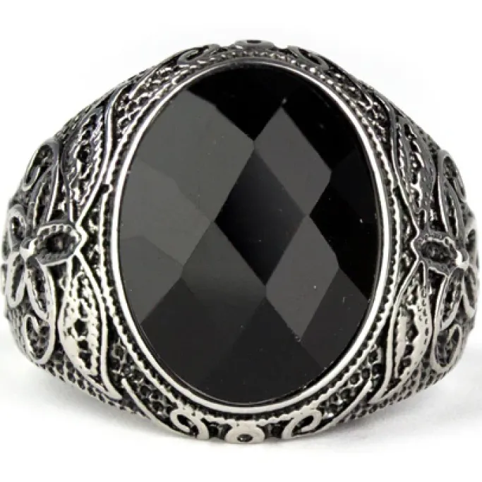 Echt etNox Black Flower Ring