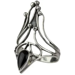 Echt etNox Black Nail with Onyx Silver Ring