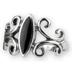 Echt etNox Black Onyx Sterling Silver Ring